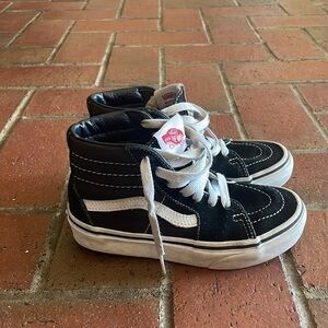 Kids Sk8r High Top Black and White Sneakers